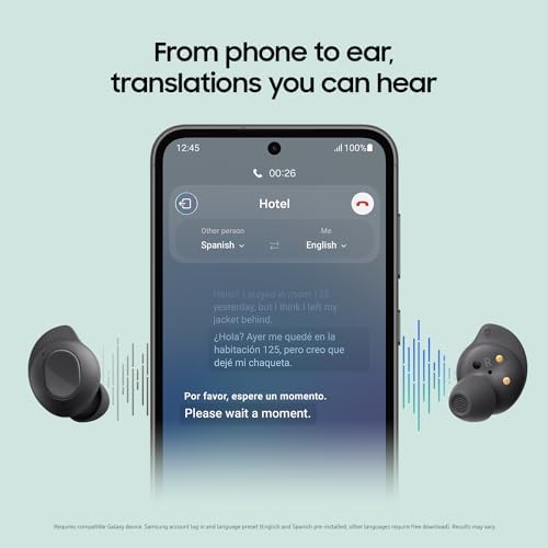 Samsung Galaxy Buds FE True Wireless Bluetooth Earbuds  Comfort and Secure in Ear Fit  Auto Switch Audio  Touch Control  Built in Voice Assistant  Graphite  US Version  1Yr Manufacturer Warranty 