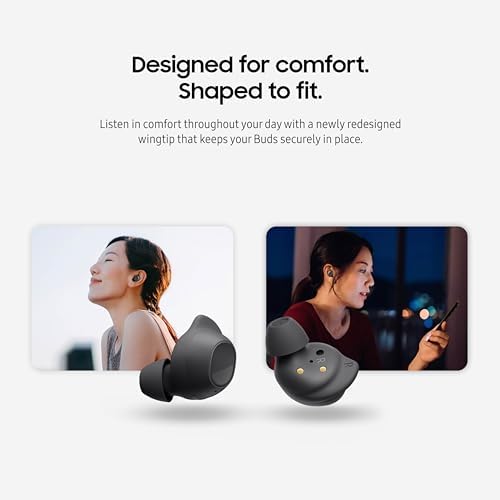 Samsung Galaxy Buds FE True Wireless Bluetooth Earbuds  Comfort and Secure in Ear Fit  Auto Switch Audio  Touch Control  Built in Voice Assistant  Graphite  US Version  1Yr Manufacturer Warranty 