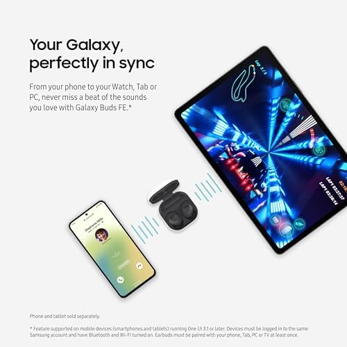 Samsung Galaxy Buds FE True Wireless Bluetooth Earbuds  Comfort and Secure in Ear Fit  Auto Switch Audio  Touch Control  Built in Voice Assistant  Graphite  US Version  1Yr Manufacturer Warranty 