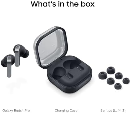 Samsung Galaxy Buds 4 Pro  2026  AI True Wireless Bluetooth Earbuds  Hi Res Audio  2 Way Speaker  ANC 2 0  Optimized Comfort  IP57  Live Translation  Black  US Version  2 Yr Warranty 