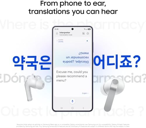 Samsung Galaxy Buds 4 Pro  2026  AI True Wireless Bluetooth Earbuds  Hi Res Audio  2 Way Speaker  ANC 2 0  Optimized Comfort  IP57  Live Translation  Black  US Version  2 Yr Warranty 