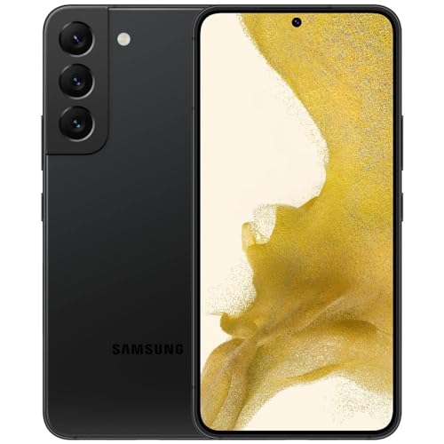 Samsung Galaxy S22 Smartphone  Factory Unlocked Android Cell Phone  128GB  8K Camera & Video  Brightest Display  Long Battery Life  Fast 4nm Processor  US Version  Phantom Black  Renewed 