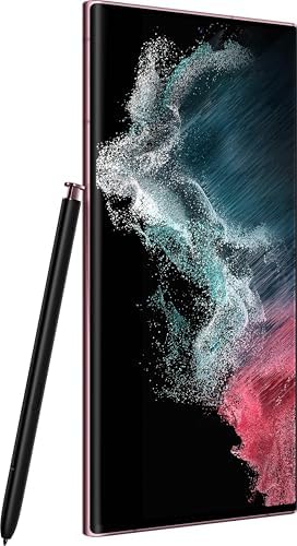 Samsung Galaxy S22 Ultra 5G, versión estadounidense, 128GB, borgoña - Desbloqueado (renovado)