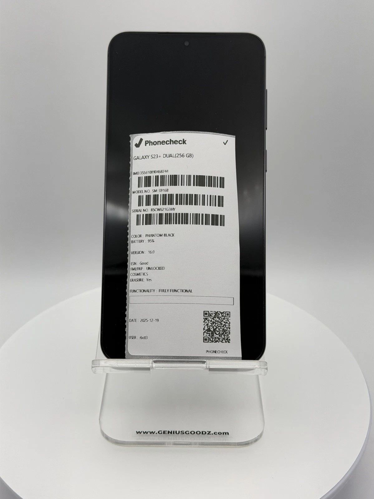 Samsung Galaxy S23 plus 256gb Phantom Black Unlocked  Very Good 