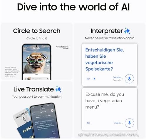 Samsung Galaxy S24 FE AI Phone  128GB Unlocked Android Smartphone  High Res 50MP Camera  Long Battery Life  AMOLED Bright Display  US Version  2024  US 1 Yr Warranty  Graphite
