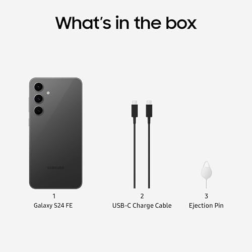 Samsung Galaxy S24 FE AI Phone  128GB Unlocked Android Smartphone  High Res 50MP Camera  Long Battery Life  AMOLED Bright Display  US Version  2024  US 1 Yr Warranty  Graphite