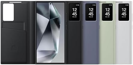 Samsung Galaxy S24 Ultra S View Wallet Phone Case  Protective Cover with Smart Small Screen View  Finger Tap Control  Slim Design  Card Holder Pocket  US Version  EF ZS928CBEGUS  Black