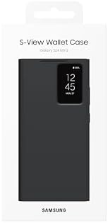 Samsung Galaxy S24 Ultra S View Wallet Phone Case  Protective Cover with Smart Small Screen View  Finger Tap Control  Slim Design  Card Holder Pocket  US Version  EF ZS928CBEGUS  Black