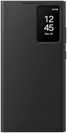 Samsung Galaxy S24 Ultra S View Wallet Phone Case  Protective Cover with Smart Small Screen View  Finger Tap Control  Slim Design  Card Holder Pocket  US Version  EF ZS928CBEGUS  Black