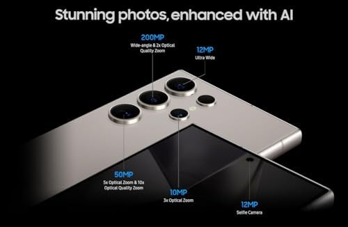 Samsung Galaxy S24 Ultra 5G  US Version  256GB  Titanium Black   AT&T  Renewed 