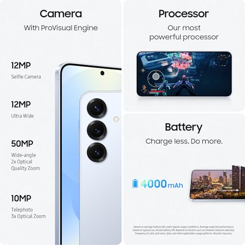 Samsung Galaxy S25 Cell Phone  128GB Smartphone  Unlocked Android  AI Night Mode Camera  Snapdragon 8 Elite Fast Processor  ProScaler Display  4000mAh Battery  2025  US 1 Yr Warranty  Navy