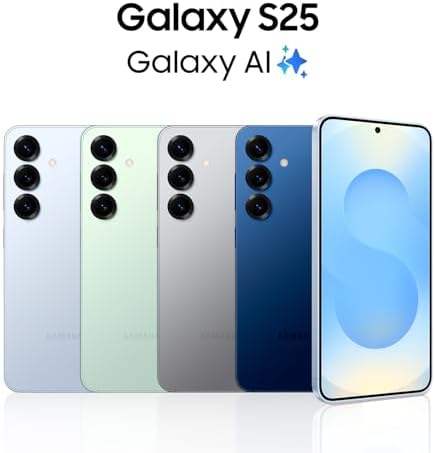Samsung Galaxy S25 Cell Phone  128GB Smartphone  Unlocked Android  AI Night Mode Camera  Snapdragon 8 Elite Fast Processor  ProScaler Display  4000mAh Battery  2025  US 1 Yr Warranty  Navy