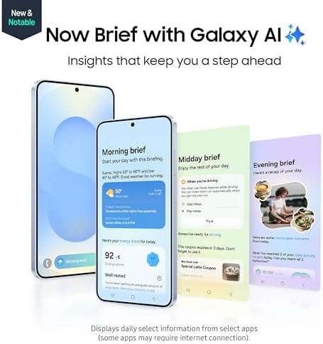 Samsung Galaxy S25 Cell Phone  128GB AI Smartphone  Unlocked Android  AI Camera  Fast Processor  ProScaler Display  Long Battery Life  2025  US Version  Silver Shadow  Renewed 