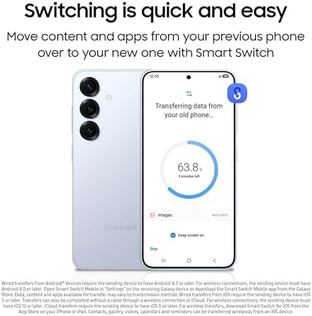 Samsung Galaxy S25 FE Cell Phone  2025   256GB AI Smartphone  Unlocked Android  Large Display  4900mAh Battery  High Res Camera  AI Photo Edits  Durable  US 1 Yr Warranty  Navy