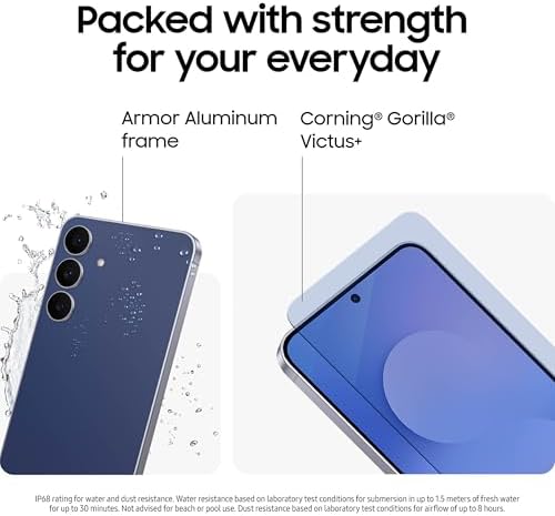 Samsung Galaxy S25 FE Cell Phone  2025   128GB AI Smartphone  Unlocked Android  Large Display  4900mAh Battery  High Res Camera  AI Photo Edits  Durable  US 1 Yr Warranty  Navy