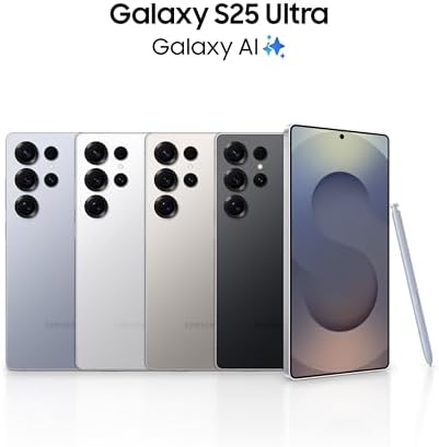 Samsung Galaxy S25 Ultra 5G SM S938B/DS 256GB 12GB Dual SIM Factory Unlocked GSM Smartphone  6 9 120Hz AMOLED Display  200MP Camera   International Version  Titanium Silver Blue 