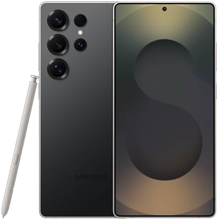 Samsung Galaxy S25 Ultra  256GB Smartphone  Unlocked Android  AI Night Mode Camera  Snapdragon 8 Elite Fast Processor  5000mAh Battery  Built in S Pen  2025  US 1 Yr Warranty  Titanium Whitesilver