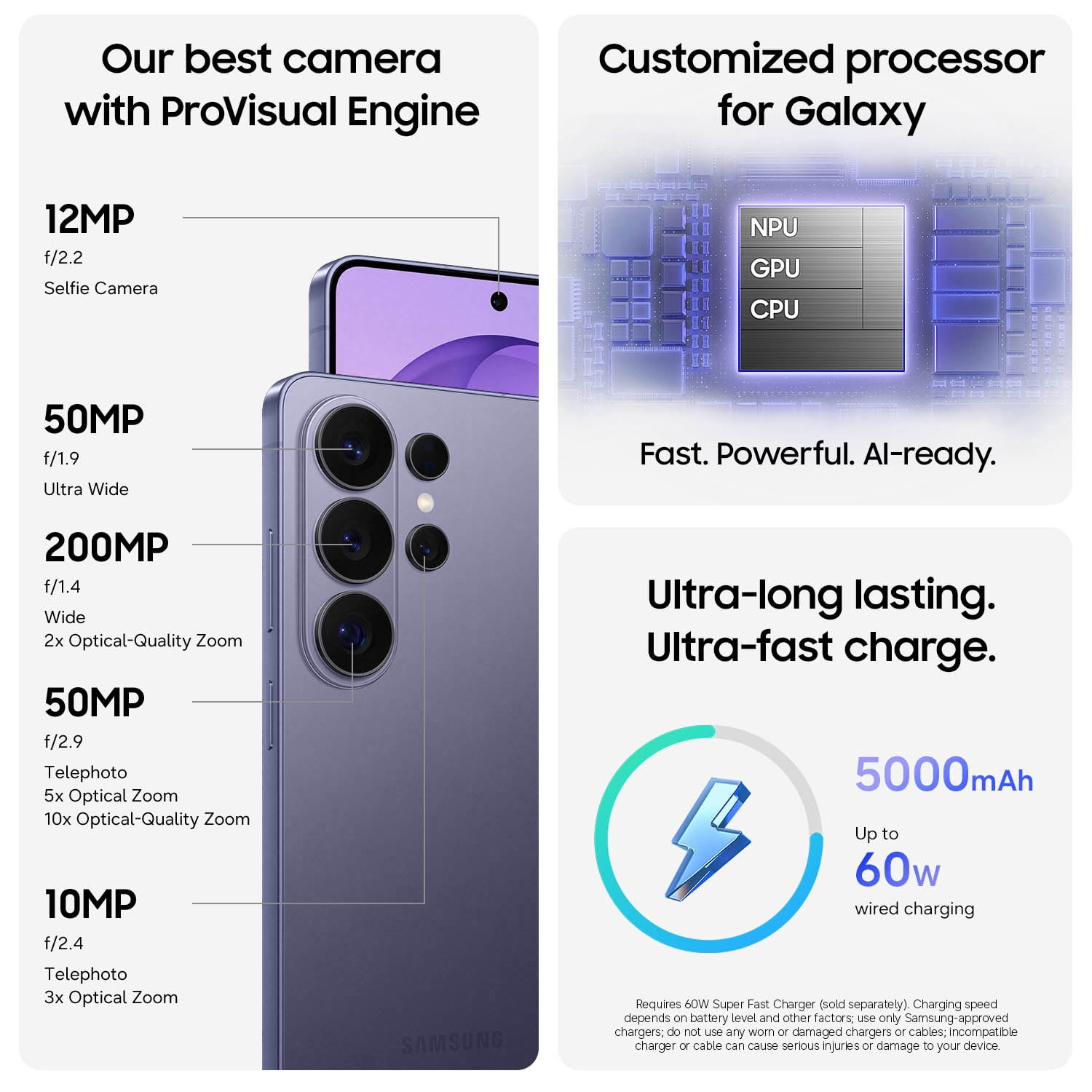 Samsung Galaxy S26 Ultra 256GB Smartphone Unlocked  Cobalt Violet