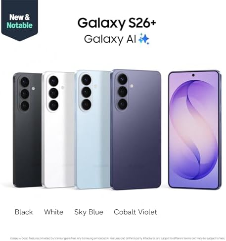 Samsung Galaxy S26   Unlocked Android Smartphone    100 Gift Card  256GB  Powerful Processor  Galaxy AI  Immersive Viewing  Durable Battery  2026  US 1 Year Warranty  Black