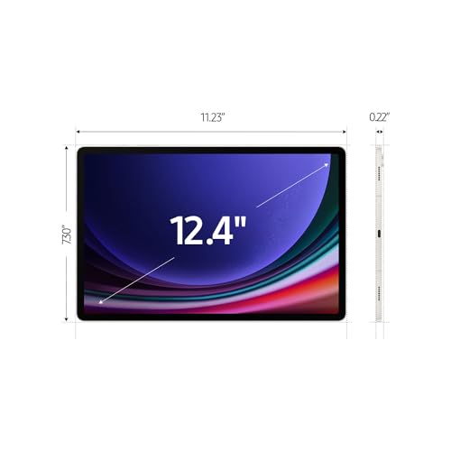 Samsung Galaxy Tab S9  Plus 12 4  256GB WiFi 7 Android AI Tablet  Snapdragon 8 Gen 2 Processor  AMOLED Screen  S Pen Included  Long Battery Life  Auto Focus Camera  Durable  US Version  2023  Beige