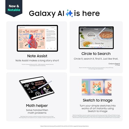 Samsung Galaxy Tab S10  Plus 12 4  256GB Android Tablet  Galaxy AI Tools  Circle to Search  AMOLED 2X Display  Long Battery Life  Durable Design  S Pen for Note Taking  US Version  Moonstone Gray