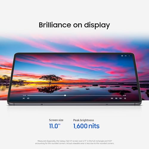 Samsung Galaxy Tab S11 256 GB WiFi Android Tablet  Large Display  Durable  Slim  Light  High Performance  Long Battery Life  S Pen for Note Taking  AI Assist  US Version  Gray