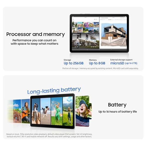 Samsung Galaxy Tab S10 Lite  8GB RAM  256GB  2TB Expand  Long Battery Life  10 9  LCD  S Pen for Note Taking  Exynos 1380  Circle to Search  AI Tools  Silver
