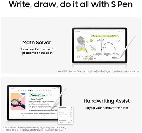 Samsung Galaxy Tab S10 Lite  6GB RAM  128GB  2TB Expand  Long Battery Life  10 9  LCD  S Pen for Note Taking  Exynos 1380  Circle to Search  AI Tools  Gray