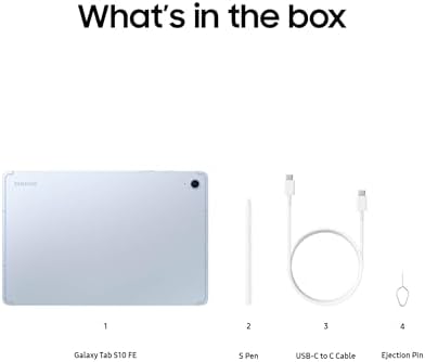 Samsung Galaxy Tab S10 FE 256GB WiFi Android Tablet  Large Display  Long Battery Life  Exynos 1580 Processor  IP68 Water Resistant  90 Hz Refresh  S Pen for Note Taking  US Version  Blue