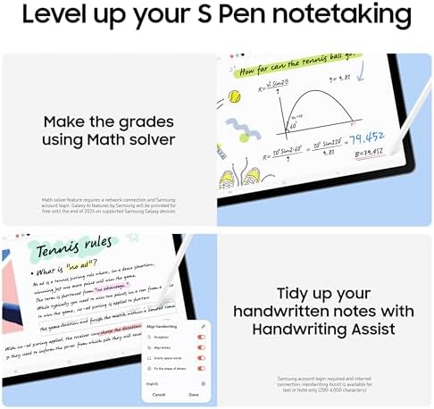 Samsung Galaxy Tab S10 FE 256GB WiFi Android Tablet  Large Display  Long Battery Life  Exynos 1580 Processor  IP68 Water Resistant  90 Hz Refresh  S Pen for Note Taking  US Version  Blue