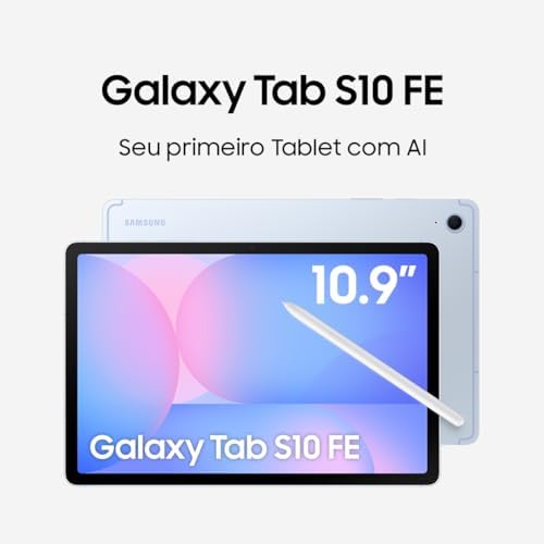 Samsung Galaxy Tab S10 FE w/S Pen   128GB  8GB RAM  Wi Fi Only   10 9  LCD  WiFi 6E Android 15 Tablet  4K Camera   International Model X520   25W Fast Charger Bundle  Blue 
