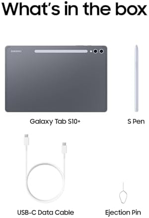 Samsung Galaxy Tab S10  Plus 12 4  256GB Android Tablet  Galaxy AI Tools  Circle to Search  AMOLED 2X Display  Long Battery Life  Durable Design  S Pen for Note Taking  US Version  Moonstone Gray