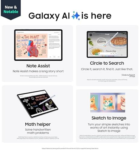 Samsung Galaxy Tab S10  Plus 12 4  256GB Android Tablet  Galaxy AI Tools  Circle to Search  AMOLED 2X Display  Long Battery Life  Durable Design  S Pen for Note Taking  US Version  Platinum Silver