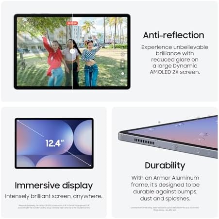 Samsung Galaxy Tab S10  Plus 12 4  256GB Android Tablet  Galaxy AI Tools  Circle to Search  AMOLED 2X Display  Long Battery Life  Durable Design  S Pen for Note Taking  US Version  Platinum Silver
