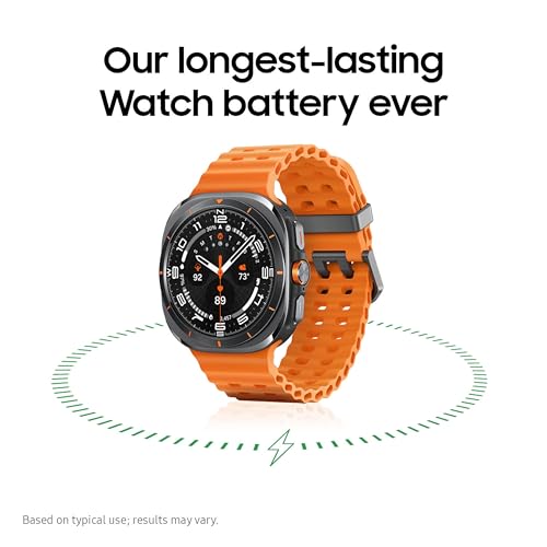 Samsung Galaxy Watch Ultra  2025  47mm LTE Smartwatch  Titanium Casing  Advanced Sleep Coaching  Running Coach  Energy Score  Heart Rate Tracking  GPS  Titanium Gray  US Version  2 Yr Warranty