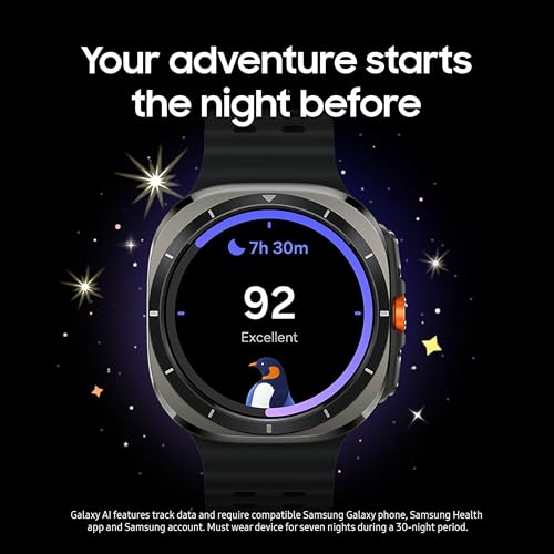 Samsung Galaxy Watch Ultra  2025  47mm LTE Smartwatch  Titanium Casing  Advanced Sleep Coaching  Running Coach  Energy Score  Heart Rate Tracking  GPS  Titanium Gray  US Version  2 Yr Warranty