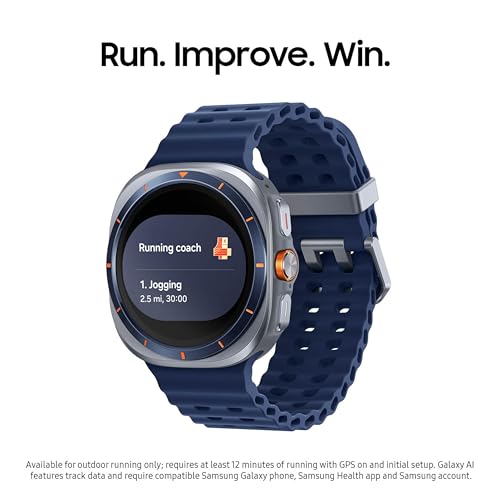Samsung Galaxy Watch Ultra  2025  47mm LTE Smartwatch  Titanium Casing  Advanced Sleep Coaching  Running Coach  Energy Score  Heart Rate Tracking  GPS  Titanium Gray  US Version  2 Yr Warranty