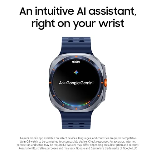Samsung Galaxy Watch Ultra  2025  47mm LTE Smartwatch  Titanium Casing  Advanced Sleep Coaching  Running Coach  Energy Score  Heart Rate Tracking  GPS  Titanium Gray  US Version  2 Yr Warranty