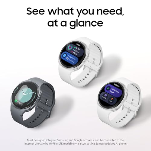 Samsung Galaxy Watch 8  2025  44mm LTE Smartwatch  Cushion Design  Fitness Tracker  Sleep Coaching  Running Coach  Energy Score  Heart Rate Tracking  Graphite  US Version  2 Yr Warranty