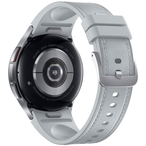 Samsung Galaxy Watch 6 Classic 43mm Smartwatch with Rotating Bezel  Fitness Tracker  Advanced Sleep Coaching  Heart Monitor   Silver  Renewed