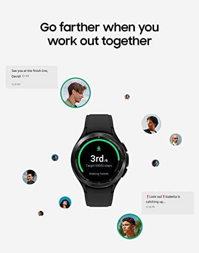 Samsung Galaxy Watch 4 Classic 42mm Smartwatch with ECG Monitor Tracker for Health Fitness Running Sleep Cycles GPS Fall Detection Bluetooth US Version  Black  Renewed 
