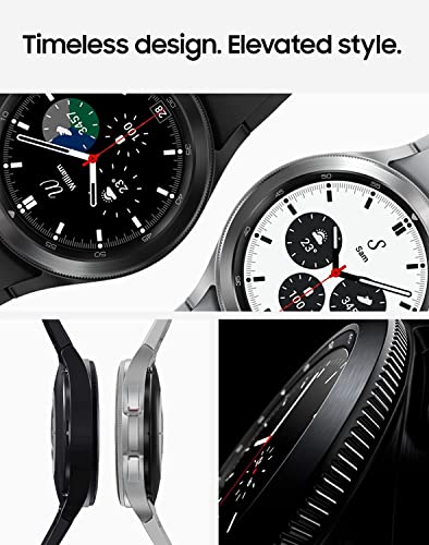 Samsung Galaxy Watch 4 Classic 42mm Smartwatch with ECG Monitor Tracker for Health Fitness Running Sleep Cycles GPS Fall Detection Bluetooth US Version  Black  Renewed 