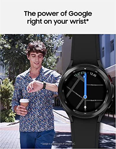 Samsung Galaxy Watch 4 Classic 42mm Smartwatch with ECG Monitor Tracker for Health Fitness Running Sleep Cycles GPS Fall Detection Bluetooth US Version  Black  Renewed 