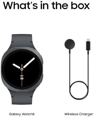 Samsung Galaxy Watch 8  2025  40mm Bluetooth Smartwatch  Cushion Design  Fitness Tracker  Sleep Coaching  Running Coach  Energy Score  Heart Rate Tracking  Graphite  US Version  2 Yr Warranty