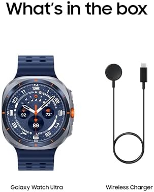 Samsung Galaxy Watch Ultra  2025  47mm LTE Smartwatch  Titanium Casing  Advanced Sleep Coaching  Running Coach  Energy Score  Heart Rate Tracking  GPS  Titanium Blue  US Version  2 Yr Warranty