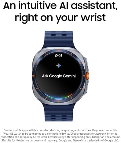 Samsung Galaxy Watch Ultra (2025) 47mm LTE Smartwatch, Carcasa de Titanio, Entrenamiento Avanzado del Sueño, Entrenador de Carrera, Puntaje de Energía, Seguimiento de Frecuencia Cardíaca, GPS, Gris