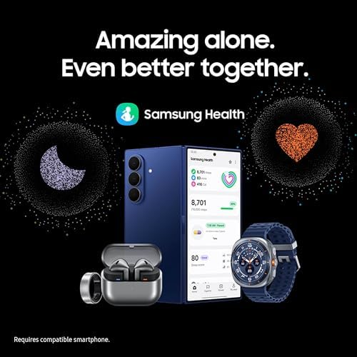 Samsung Galaxy Watch Ultra  2025  47mm LTE Smartwatch  Titanium Casing  Advanced Sleep Coaching  Running Coach  Energy Score  Heart Rate Tracking  GPS  Titanium Silver  US Version  2 Yr Warranty 