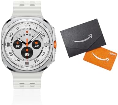 Samsung Galaxy Watch Ultra  2025  47mm LTE Smartwatch  Titanium Casing  Advanced Sleep Coaching  Running Coach  Energy Score  Heart Rate Tracking  GPS  Titanium Silver  US Version  2 Yr Warranty 