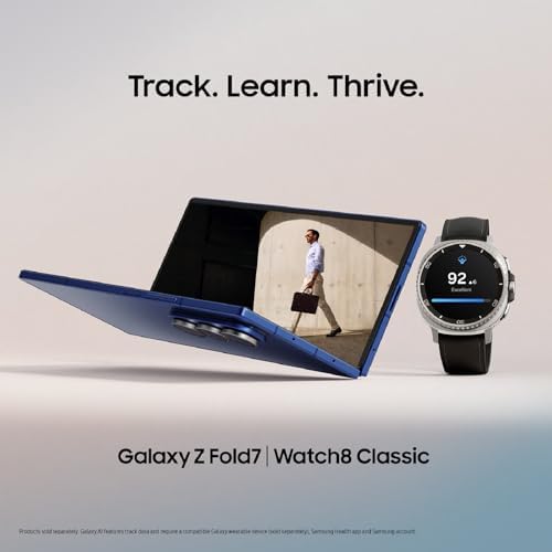 Samsung Galaxy Watch 8 Classic (2025) 46mm LTE Smartwatch, diseño de cojín, bisel giratorio, botón rápido, entrenamiento de sueño, entrenador de carrera, puntuación de energía, negro [versión EE. UU