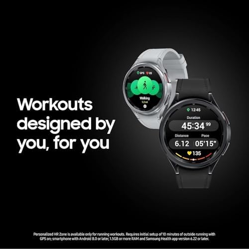Samsung Galaxy Watch 6 Classic 43mm LTE Smartwatch  Rotating Bezel  Fitness Tracker  Personalized HR Zones  Advanced Sleep Coaching  Heart Monitor  US Version  Silver  Renewed 